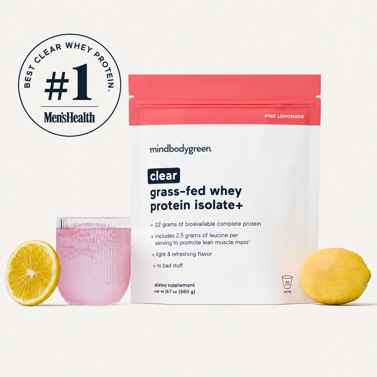 grass-fed clear whey protein isolate+ powder